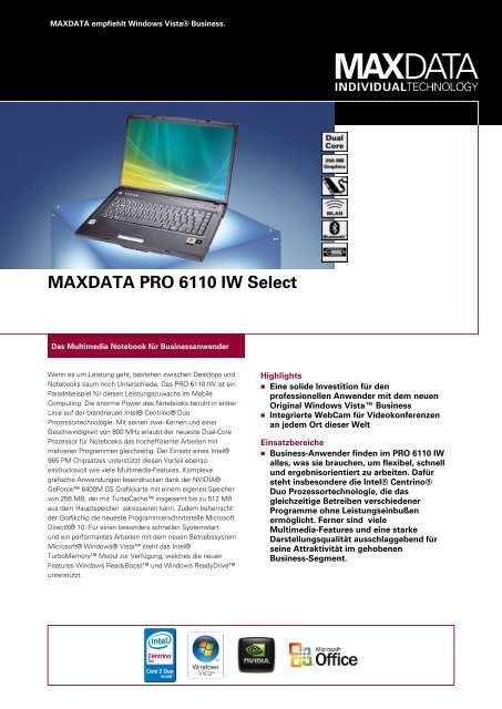 MAXDATA PRO 6110 IW Select