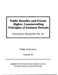 Public Comment. Volume III - Montana Legislature
