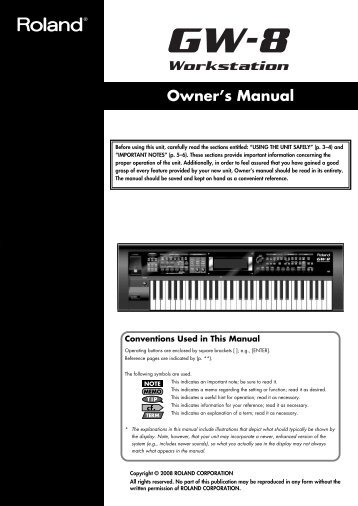 Owner's Manual - Roland