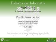 Planungsvorgehensmodelle - Didaktik der Informatik - Bergische ...