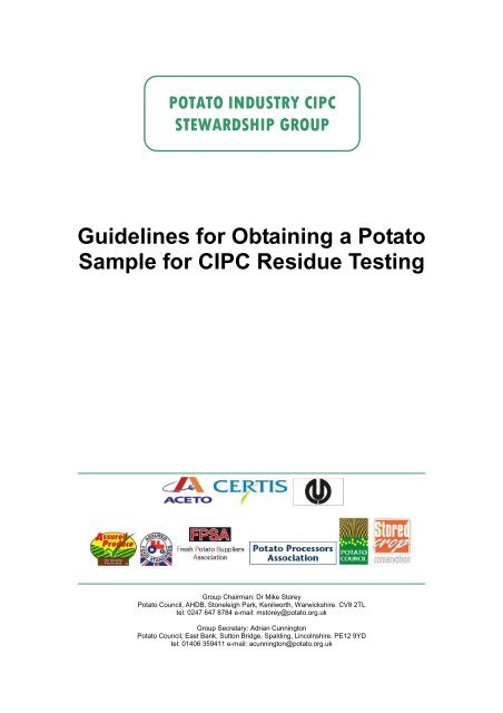 Guidelines for MRL testing final - Potato Council