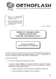 Orthoflash sur la prise en charge du grand appareillage ... - Cramif