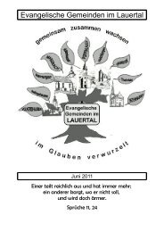 Evangelische Gemeinden im Lauertal - Evangelisch-Lutherische ...