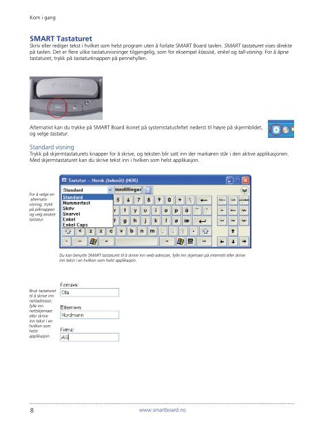 Brukerveiledning - smartboard