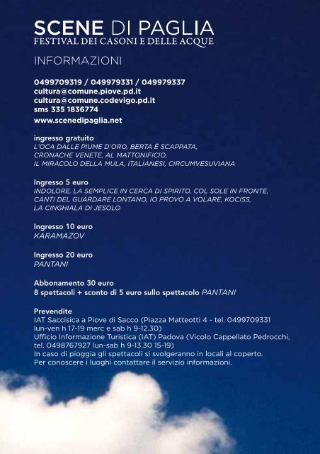 Programma completo - Provincia di Padova