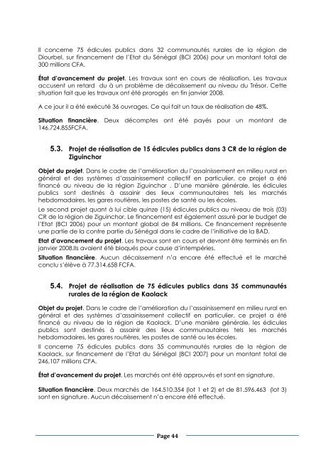 Rapport de la Revue Annuelle Conjointe 2008 du PEPAM