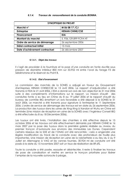 Rapport de la Revue Annuelle Conjointe 2008 du PEPAM