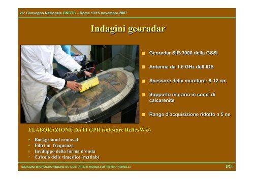 INDAGINI MICROGEOFISICHE SU DUE DIPINTI MURALI DI ... - Ogs