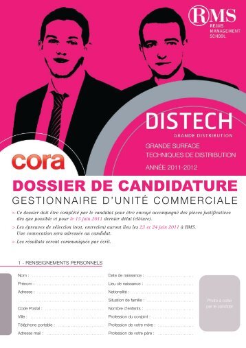 DOSSIER DE CANDIDATURE - Cora