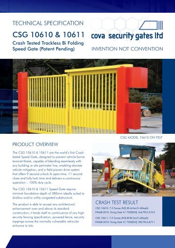 CSG 10610 & 10611 - Cova Security Gates