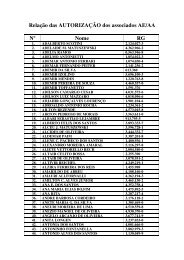 RelaÃ§Ã£o das AUTORIZAÃÃO dos associados AE/AA NÂº ... - SindiSeab