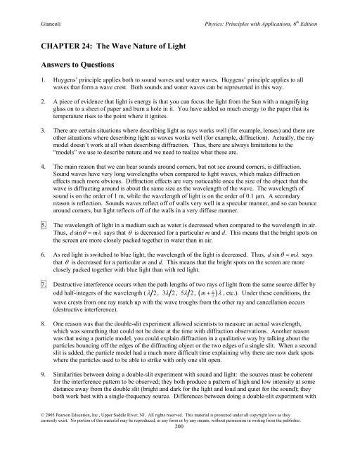 Physics Questions On Light Waves