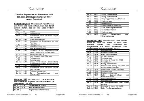 Ökum. Gemeindebrief (Nr.04, Sept. - Nov. 2010) - Deutschsprachige ...