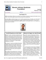 printable PDF version - Stevens Johnson Syndrome Foundation