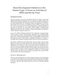 Rural Development Initiatives in the Eastern Cape - South African ...