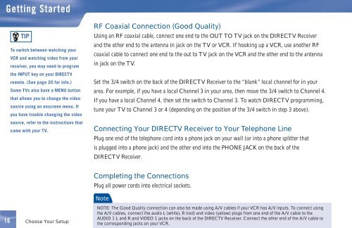 DIRECTV® Receiver User Guide (D11) - DBSInstall.com