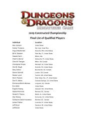 2009 Constructed Championship Final List of Qualified ... - DDM Guild