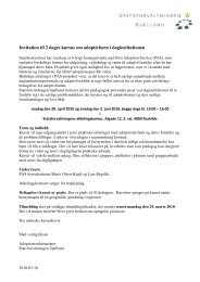 Invitation til 2 dages kursus om adoptivbÃƒÂ¸rn i daginstitutionen