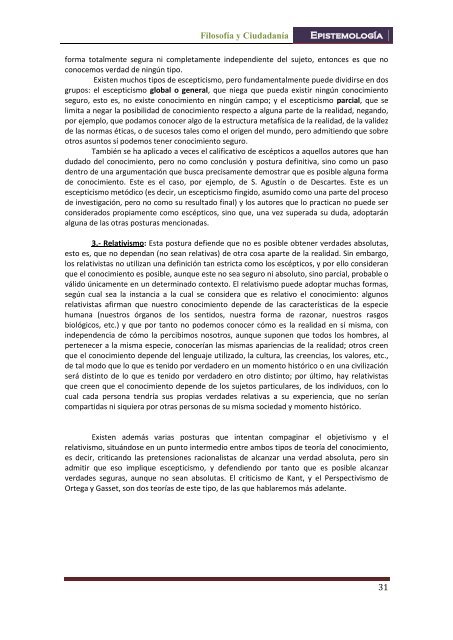 Tema 2: La posibilidad del conocimiento - inicio