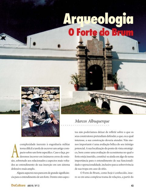 Arqueologia O Forte do Brum - FunCEB