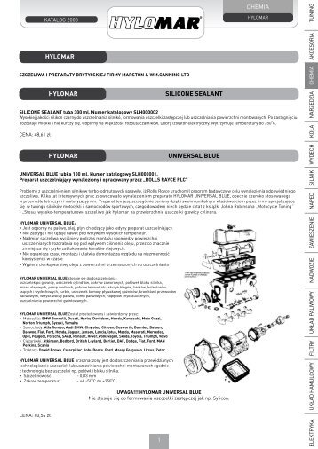 HYLOMAR HYLOMAR SILICONE SEALANT ... - Motor-Land