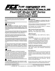 FlexCOR Model CMF Series - Fluid Components International