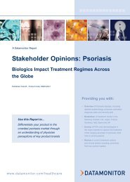 Stakeholder Opinions: Psoriasis - Datamonitor