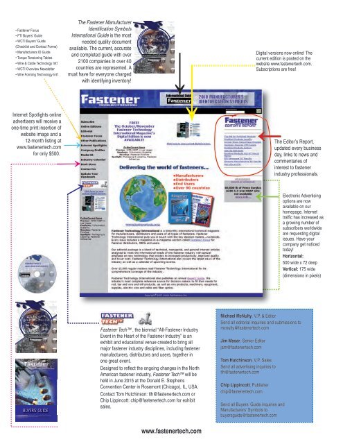 to view. (5.2 Mb - pdf) - Fastener Technology International