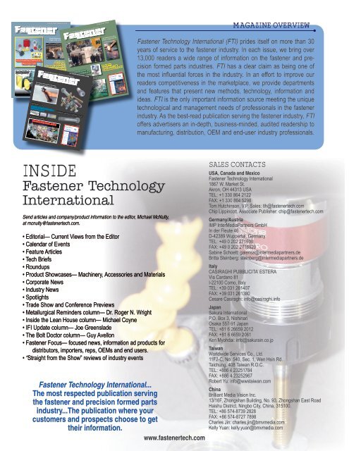 to view. (5.2 Mb - pdf) - Fastener Technology International