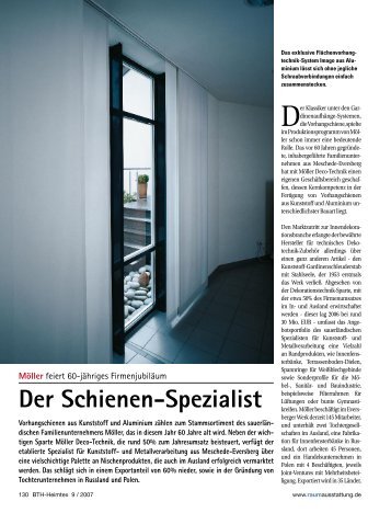 Der Schienen-Spezialist - MÖLLER GmbH & Co KG