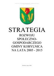 gospodarczego gminy kobylnica na lata 2005 - 2015 - Biuletyn ...