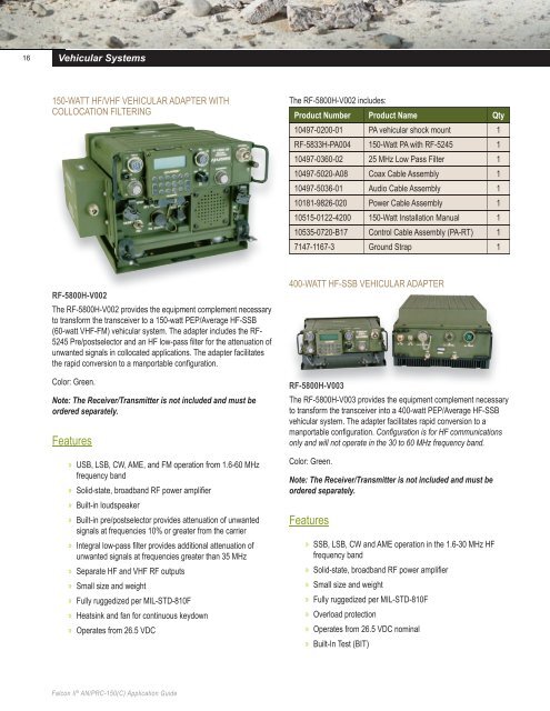 16 Vehicular Systems