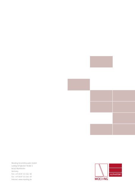 Broschüre - Moeding Keramikfassaden GmbH