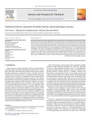 Palladium/silicon nanowire Schottky barrier-based hydrogen sensors