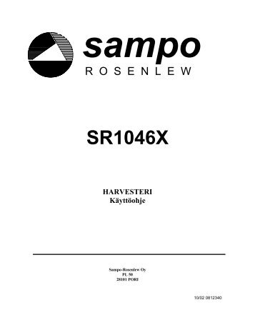 Käyttöohje Sampo Rosenlew 1046x