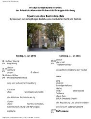 Programm - Institut für Recht und Technik - Friedrich-Alexander ...