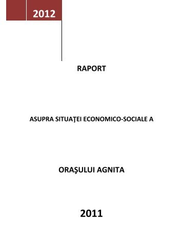 Raportul anual - Agnita