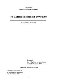 Waldwirtschaftsverband 78. JAHRESBERICHT 1999/2000 - AWV