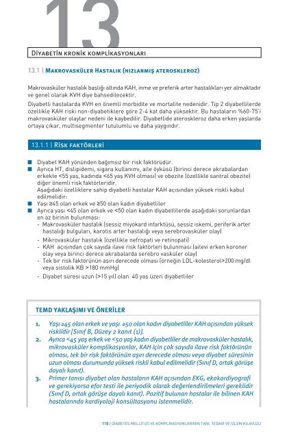 Diabetes mellitus ve komplikasyonlarÄ±nÄ±n tanÄ±,tedavi ve izlem ...