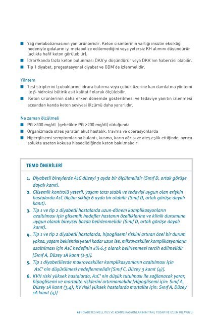 Diabetes mellitus ve komplikasyonlarÄ±nÄ±n tanÄ±,tedavi ve izlem ...