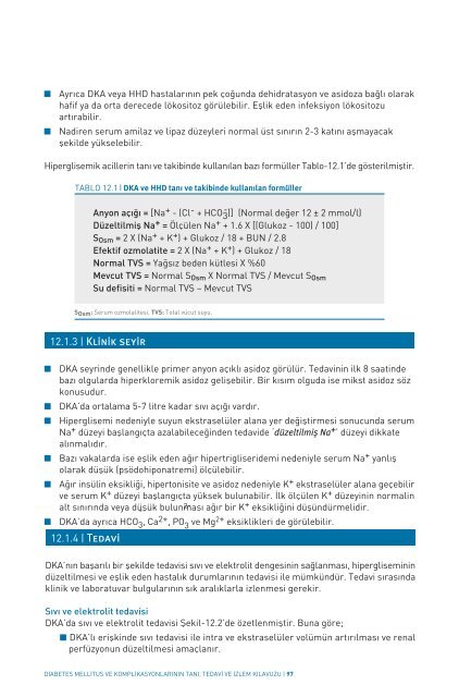 Diabetes mellitus ve komplikasyonlarÄ±nÄ±n tanÄ±,tedavi ve izlem ...