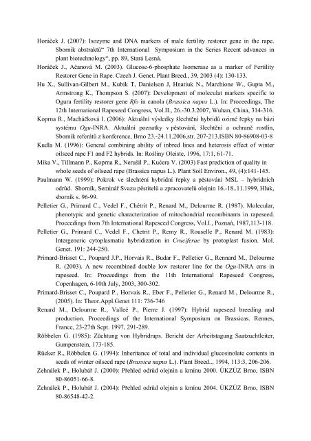 Utilization of OGU-INRA Hybrid System in Winter Rapeseed Breeding