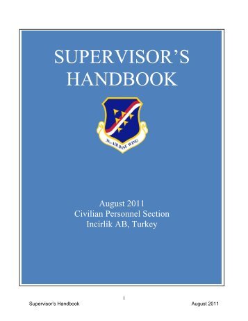 SUPERVISOR'S HANDBOOK - 39th FSS