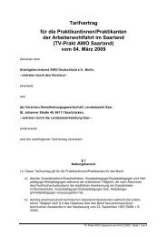 TV-Prakt AWO Saarland - Arbeitgeberverband AWO Deutschland eV