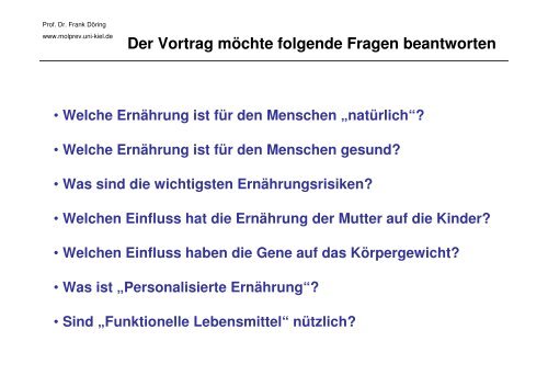 Die Bedeutung der Gene für Ernährung und Gesundheit