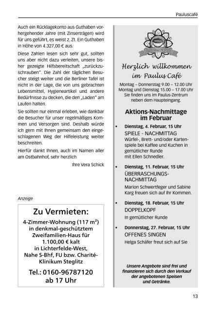 Der Paulusbrief - Ev. Paulusgemeinde Lichterfelde