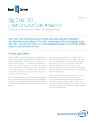 Big Data 101: Unstructured Data Analytics - Intel