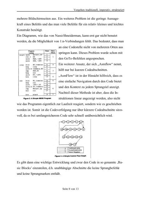 Vorgehen traditionell, imperativ, strukturiert