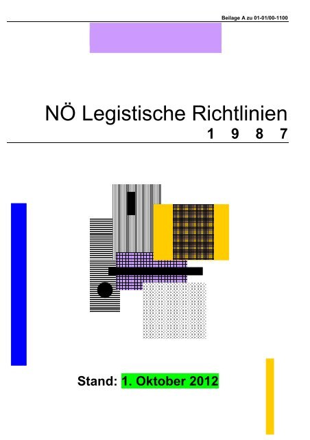 NÖ Legistische Richtlinien - Das Land Niederösterreich