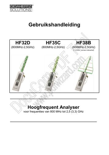 Handleiding HF35C - Vitalitools